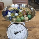 Vintage Glass Big Marbles Various Sizes Mixed Colours 1.8kg
