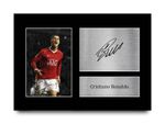 Cristiano Ronaldo Man Utd Signed Pre Printed Autograph Photo Memorabilia Gift