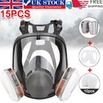 6800 Full Face 15 IN 1 Gas Mask Chemical Vapor Paint Spray Respirator 95% Filter