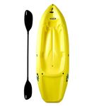 Lifetime Wave 6ft (180 cm) 1 Person Sit On Youth Kayak with Paddle Yellow