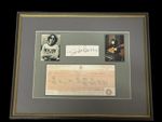Framed Copy Birth Certificate & Autograph Of John Lennon - PRINTED - The Beatles