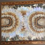 Antique Edwardian Butterfly Wing Tray Wooden Marquetry Inlay Serving Art Gift ``