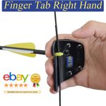 1X Archery Finger Tab Finger Guard Right Hand Protect Practice for Recure Bow UK