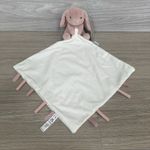 Mamas & Papas Pink Bunny White Baby Comfort Blanket Comforter Soft Toy New Girl