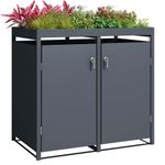 Schartec Wheelie Bin Storage SMBF1-2-A double Dust Bin 2 Enclosure Housing Cover