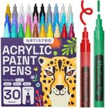 ARTISTRO Acrylic Paint Markers Pens - 30 Acrylic Paint Pens Medium Tip rpp39.99$
