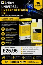 UNIVERSAL UV LEAK DETECTOR DYE FOR AIR CONDITIONING SYSTEMS – 250ML