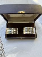 Vintage Italian 800 Silver, Pair of Napkin Rings in Presentation Box
