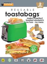 Toaster Bags 2 Pack Toastie Sandwich Toast Bags Pockets No Fuss Or Mess Reusable
