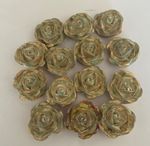 dolls house miniatures job lot bundle BUNDLE gold & verdigris resin roses