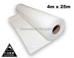 Heavy Duty White Floor Secure Sheeting  Flooring 4m x 25m - 200mu Hydroponics