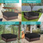 220X220X30Cm Waterproof & UV Resistant Hot Tub Cover Protector Square Spa Cover 