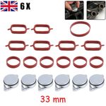 6X 33 mm Swirl Flap Replacements Removal Blanks Delete Plug For BMW M47 M57 E60