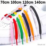 Flat Shoe Laces 70  100  120  140cm Boots Trainers Coloured Shoelaces Adult Kids
