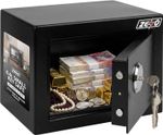 FIREPROOF STEEL SAFE SECURITY HOME OFFICE MONEY CASH SAFETY BOX WITH KEY UK