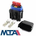 Waterproof Standard Blade Fuse Holder With Cover, Crimp Terminals - MTA Italy