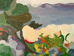 Authentic Original Abstract Gouache Painting On Paper, 1970 Abstract Landscape