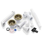 Astini, RAK, Rangemaster 1.5 Bowl Bronze Waste, Overflow & Plumbing Kit