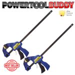 Irwin Quick-Grip T518QCEL7 One-Handed Bar Clamp / Spreader 450mm / 18" TWIN PACK