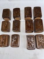 12 Carved Blocks Panels Antique Pediment Vintage Repurpose Project Reclaimed