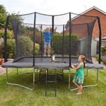 Big Air Extreme 9x14ft Rectangular Trampoline with Safety Enclosure Grey – Fre