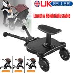 Universal Kids Buggy Stroller Seat Step Board Stand Connector Wheeled Pushchair