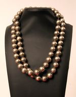 FABULOUS ANTIQUE STERLING SILVER BEADS BEADED NECKLACE STUNNING !!