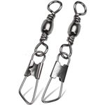 50PACK American Snap Barrel Swivels Fast Link Line Clips Coarse Sea Fishing Rig