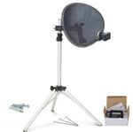 60cm dish quad LNB & tripod + Satellite Finder portable camping caravan For Sky