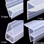 2M F/H/U Shape Bath Door Shower Screen Enclosure Seal Strip for 6/8/10mm Glass