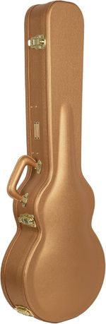 Crossrock Designer Series-Wood Case for Les Paul Electric Guita-Luxury Gold