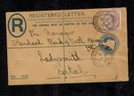 Boer War Cancel FPO 8 GB Registered Postal Stationery to Ladysmith Natal 1900 