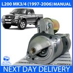FITS MITSUBISHI L200 1996-2006 K74 2.5 TD DIESEL MANUAL ONLY NEW STARTER MOTOR