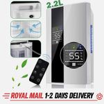 2.2L Large Dehumidifier Portable Quiet Home Air Dryer for Mould Moisture Damp