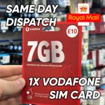Vodafone Nano SIM Card – Pay As You Go – £10 Pack