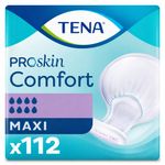 112 x TENA Proskin Comfort Maxi Incontinence Pads | 4 Packs of 28