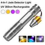 4-In-1 Jade Light UV 365nm Rechargeable Emerald Gems Amber- J1I6