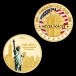 9/11 Commemorative Gold Coin US Terror Attack Twin Towers Americana New York