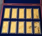Million Dollar Collection 2017 Complete Set Gold Plated Cu Proof Bars Box LE9999