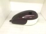 Triumph T120 Aubergine & White Painted Steel Petrol Fuel Gas Tank |Fit For