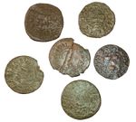 Collection of 6 x 17th century merchant tokens all mudlark finds from Southwark