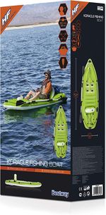 Bestway Hydro‑Force Koracle 1 Person Sit On Inflatable Fishing Kayak