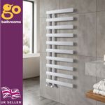 Offset White Bathroom Radiator Vertical Ladder Heated Towel Rail 1610x500mm