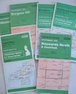 VINTAGE 1980s OS ORDNANCE SURVEY PATHFINDER 1:25000 LARGE SCALE MAPS of ENGLAND 