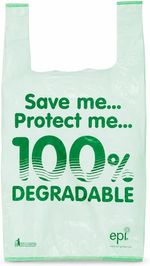 Bag Market 100 x Large Heavy Duty 100% Degradable Carrier Bags 11 x 17 x 21