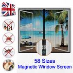 58 Sizes Magnetic Window Screen Net Mesh Fly Insect Mosquito Bug Moth Netting UK