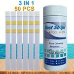3-in-1 Test Strips 50x Pack for Hot Tubs and Pools
