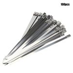 Stainless Steel Cable Ties Zip Tie Wraps Marine 316 Grade Strong Metal - 100pcs