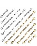 Silver & Gold Double Lobster Clip on Chain extender extension necklace Bracelet