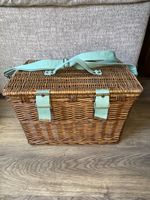 Joules Wicker Picnic Basket Green/Floral Multi 4 person